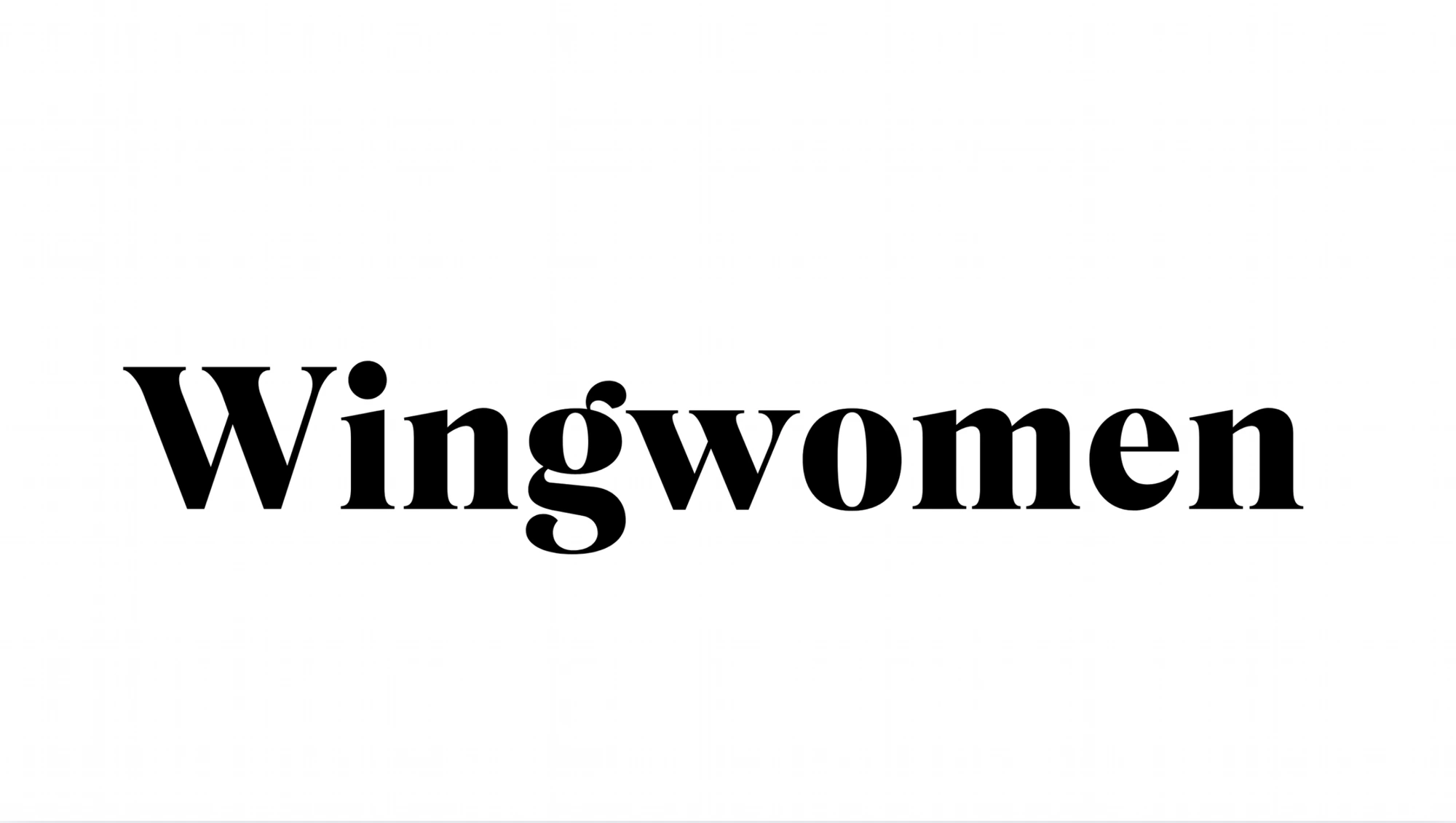 Wingwomen historic wordmark, set in Morgan